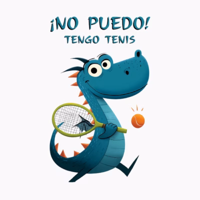 Dragón Divertido Tenis ¡No Puedo! Tengo Tenis Humor Deportivo
