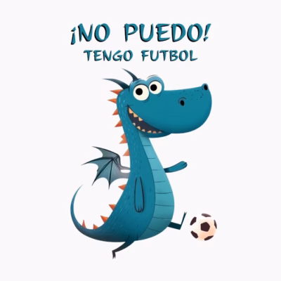 Dragón Divertido Fútbol ¡No Puedo! Tengo Fútbol Humor Deportivo