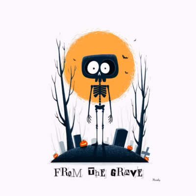 Esqueleto gracioso, spooky halloween