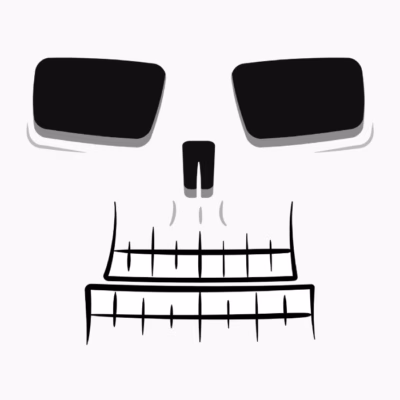 halloween skull face