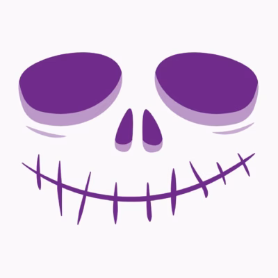 halloween skeleton face