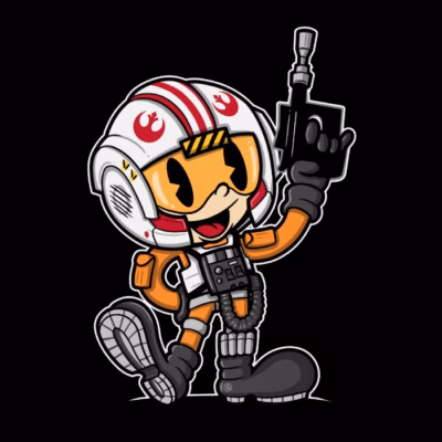 LUKE SKYWALKER RETRO CARTOON