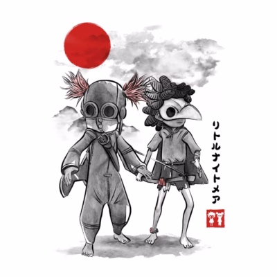 Low and Alone sumi-e