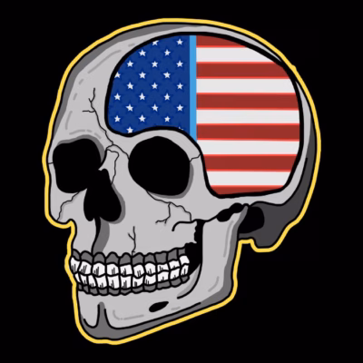 Fourth of July American Independence Day Skul