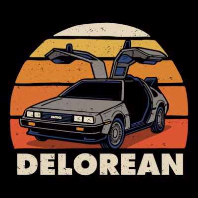 delorean sunset vintage shirtwoot