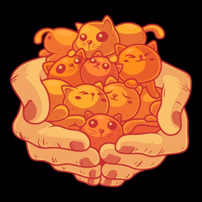 Hands full of cats