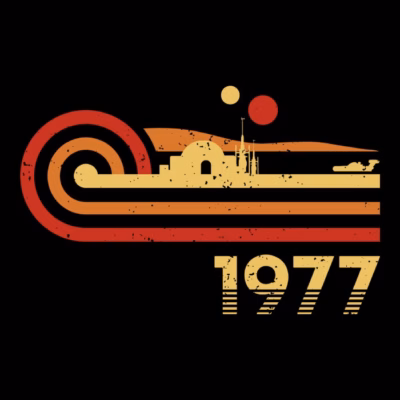 retro vintage desert planet 1977 w