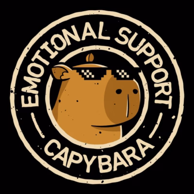emotional support capybara w