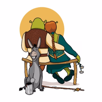 Ogres gazing at the moon