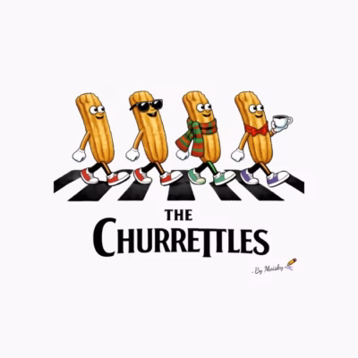 the churrettles cruzando un paso de cebra