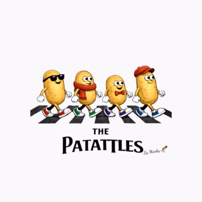 the Patattles  cruzando un paso de cebra