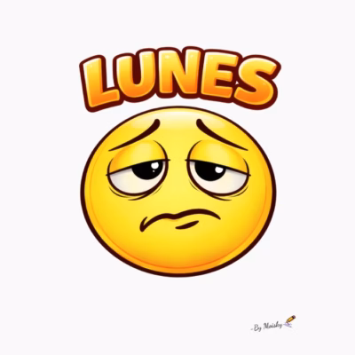 Emojis de la Semana Humor Emocional Minimalista Lunes