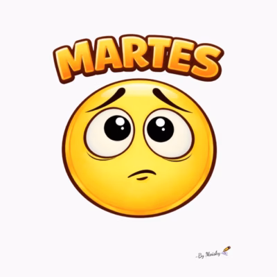 Emojis de la Semana Humor Emocional Minimalista Martes