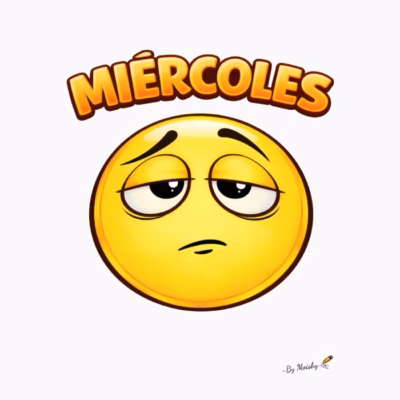 Emojis de la Semana Humor Emocional Minimalista Miércoles