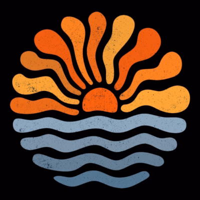 Vintage Sunset Circle