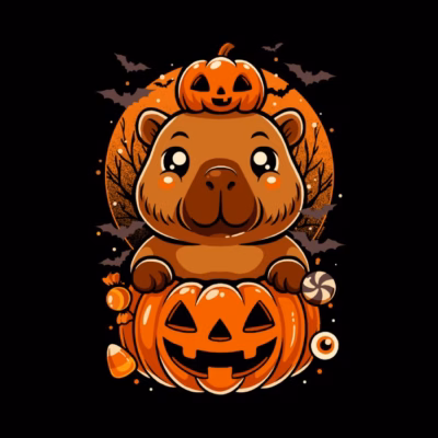 Cute Capybara Pumpkin