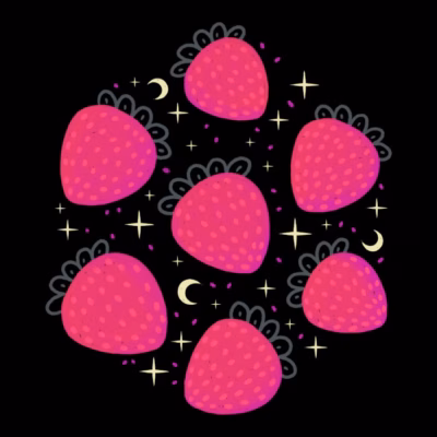 Cute Dark Strawberries