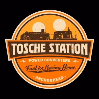 Retro scifi fuel station badge