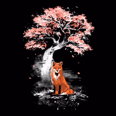 Red Fox under the tree