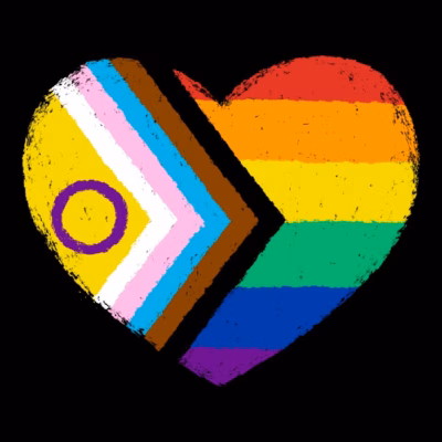 Progress Pride Flag Heart