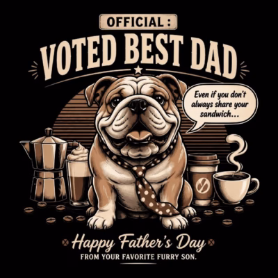 Voted best Dad Bulldog Coffee