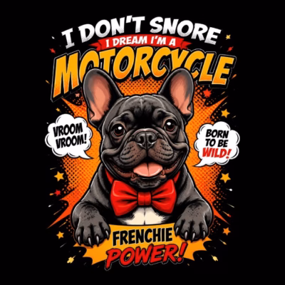 Funny Bulldog Motorcycle