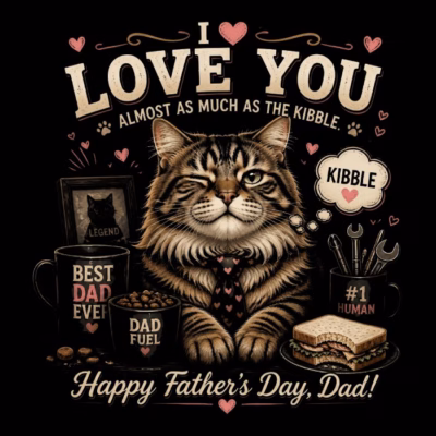 Cat - I love you - Happy Father's Day