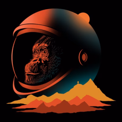Space monkey astronaut