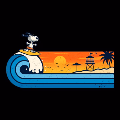Retro Beagle Waves