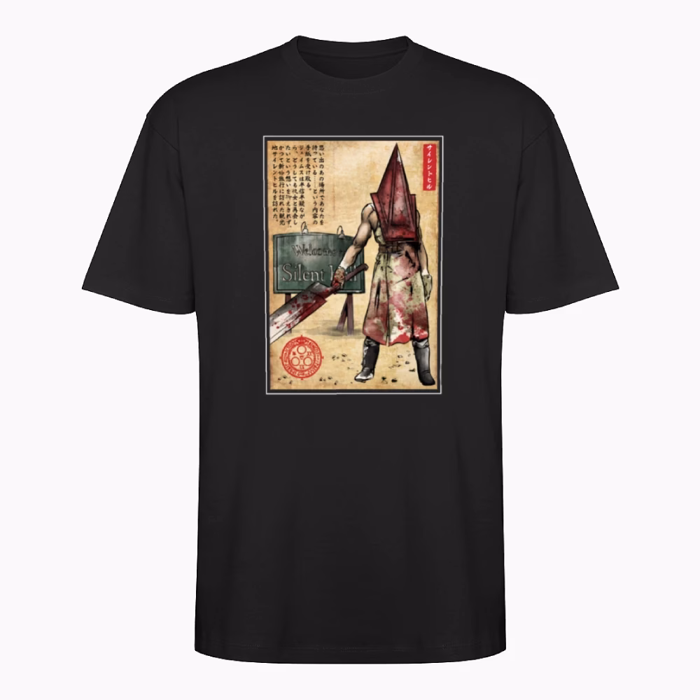 Camiseta con diseño de silent hill del artista dr. Monekers