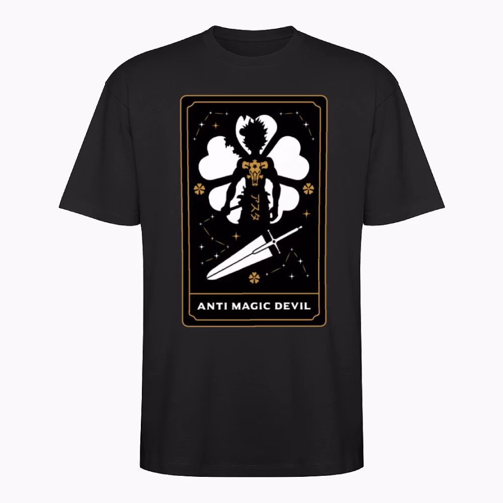 Camiseta con diseño de black clover del artista logozaste
