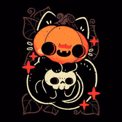 Cute Pumpkin Head Cat