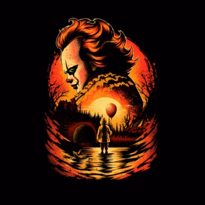 IT Clown Beneath the Blood Moon