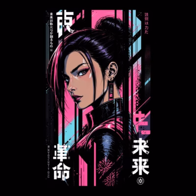 Neon Cyberpunk Android