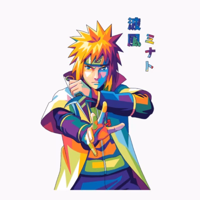 Minato Namikaze – WPAP Pop Art | Naruto